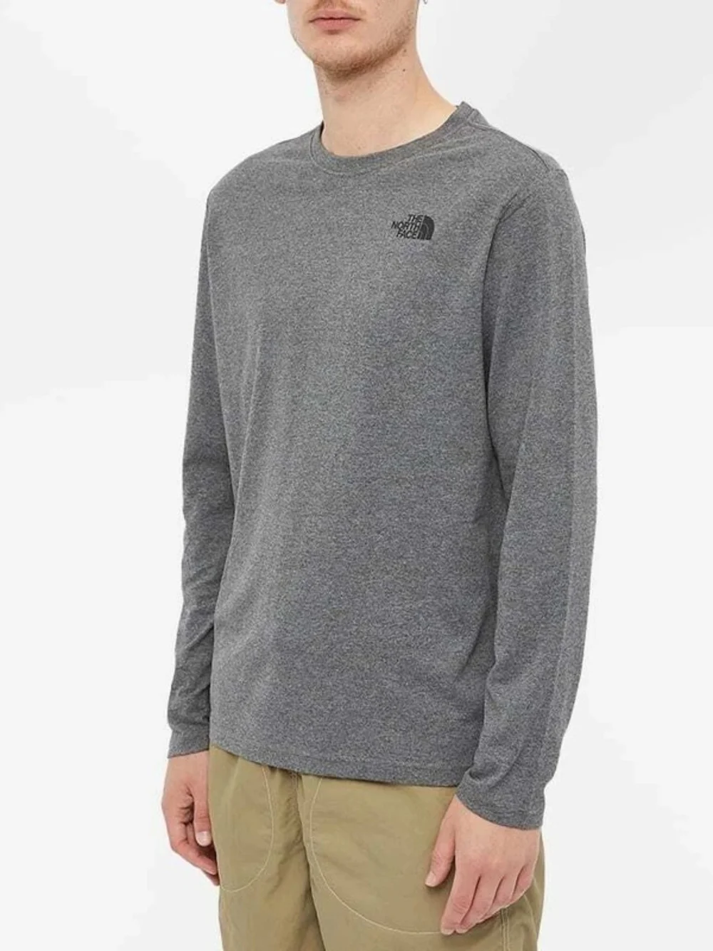 The North Face Men's‎ Long Sleeve T-Shirt in Medium Grey Heather